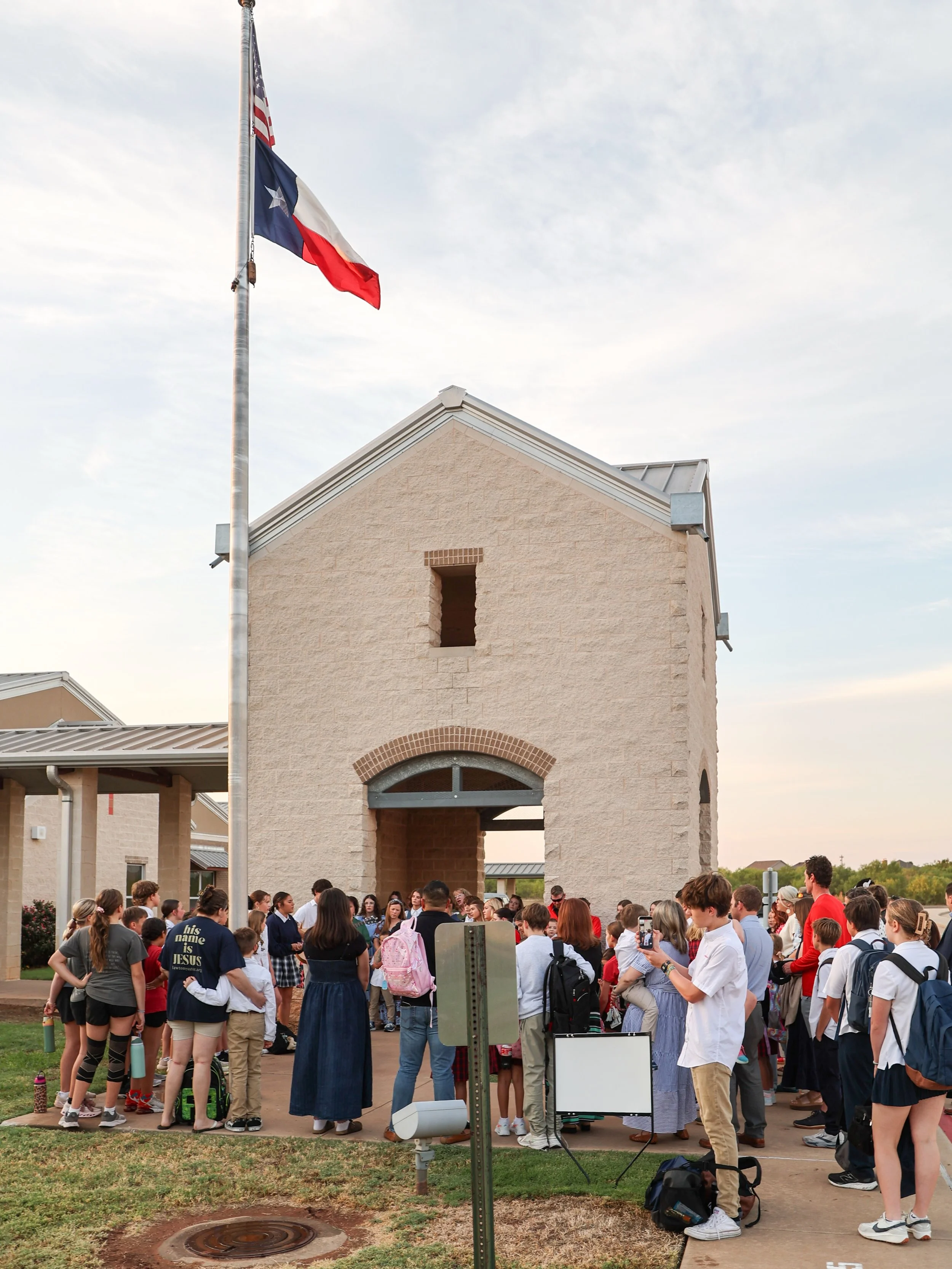 What a gift it is to gather freely in worship!

Yesterday morning, students, teachers, and parents came together at See You at the Pole to lift up our school, our community, and our nation in prayer. We&rsquo;re so grateful for our High School Studen