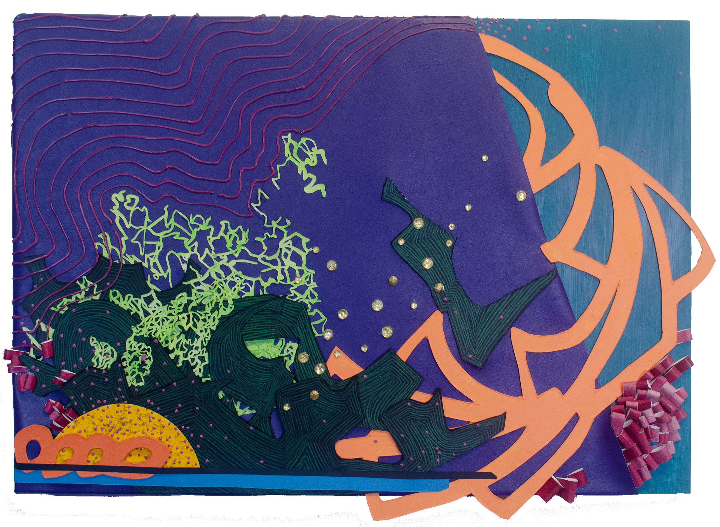  Evening Sky 
 2021, Paper and Paint, 21 x 17 in 