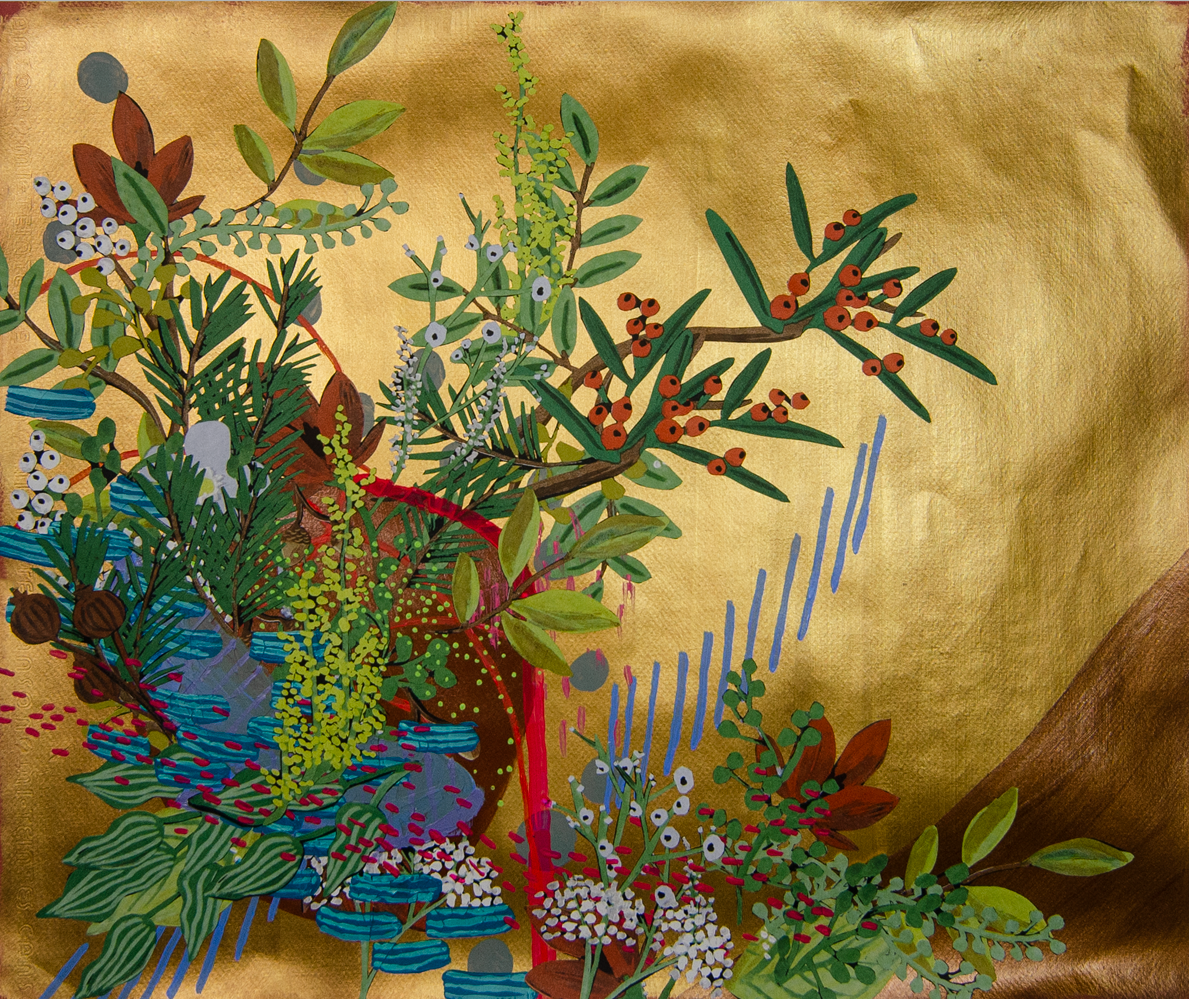  Oasis 
 2023, 16.5 x 23.15, Paper and Paint 