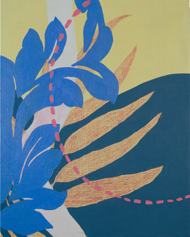  Morning Sunlight 
 2024, 22.5 x. 15 in, Paint on Marbled Paper 