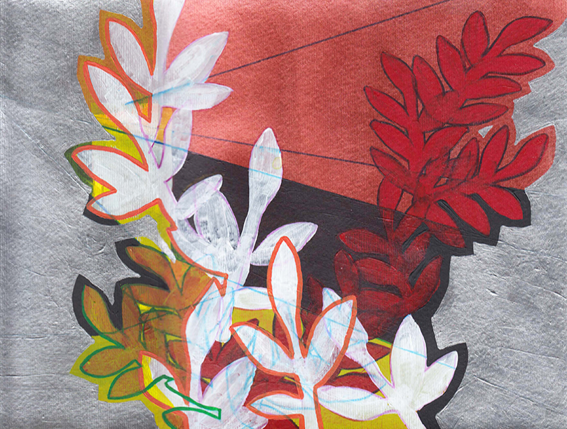  Outstretched 
 2023, Paint and marker on paper, 9 x 12 in. 