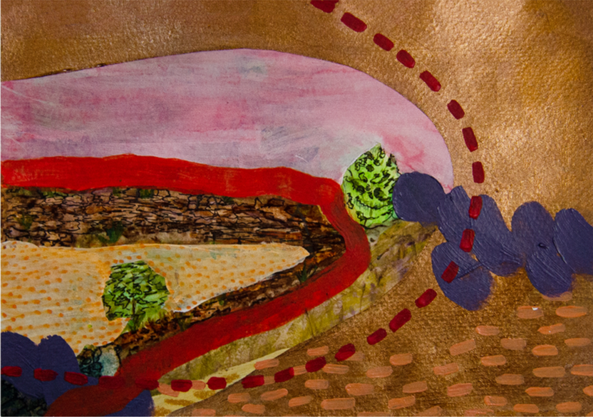  The Long Road 
 2024, 7.5 x 11 in, Paint on Paper 