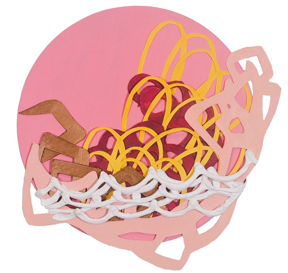  Ground Blossom 
 2021, Paper and Paint, 12 x 11.5 in 