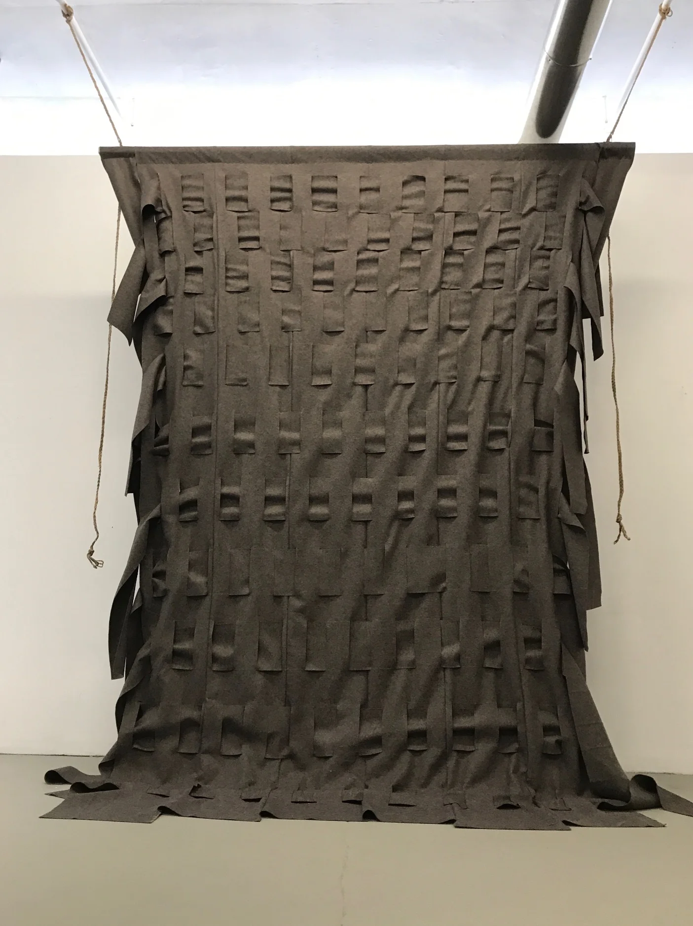 safety wall | felt, twine, wood, metal | 2017