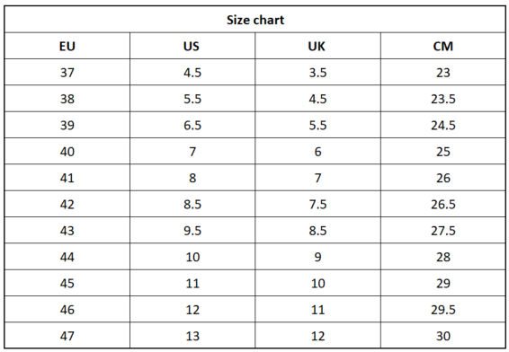 adidas ultra boost size chart