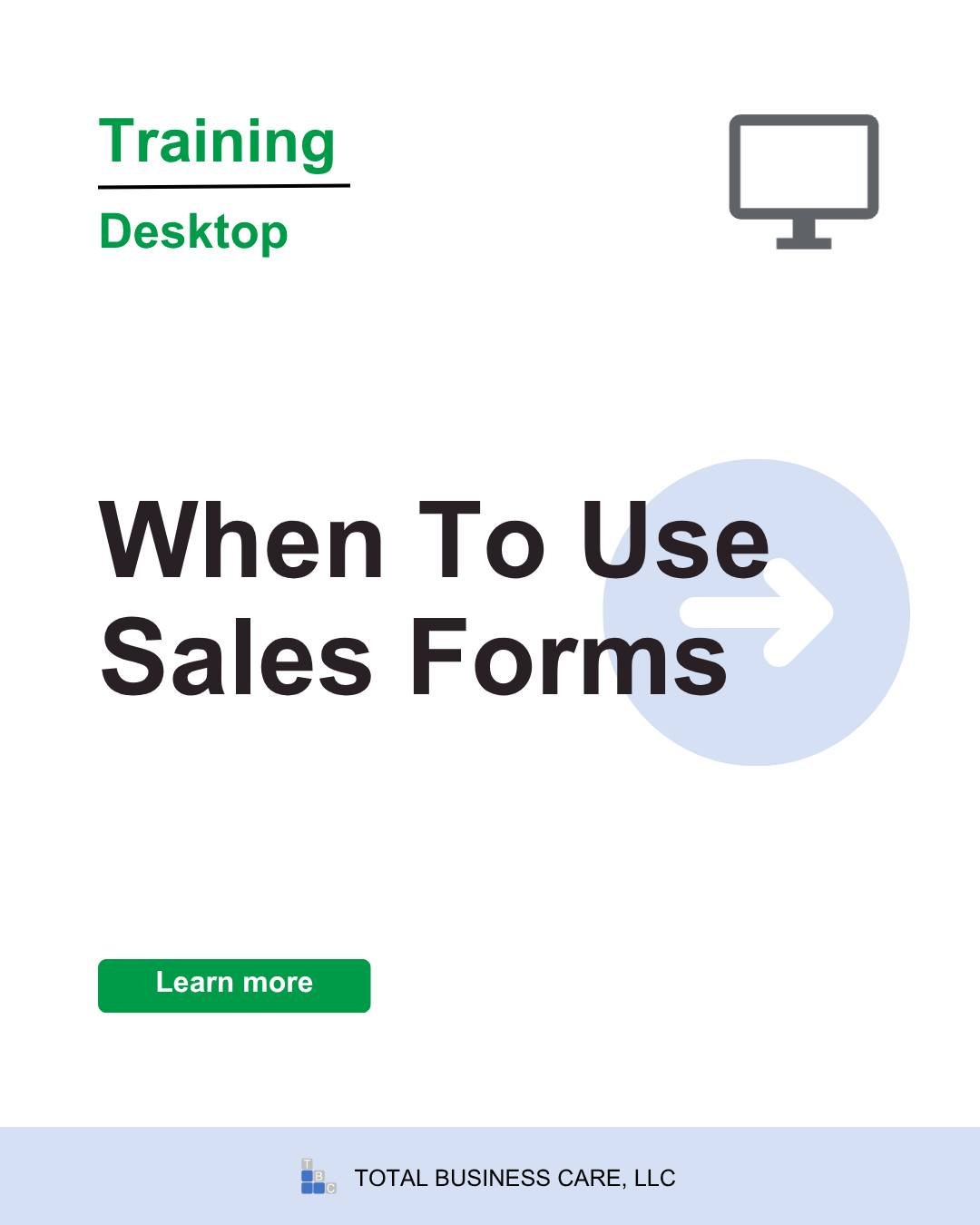 Sales Receipts, Invoices and Statements: Are you using the right QuickBooks sales forms in QB Desktop for different situations? Ask us about this.

🔗 - https://www.totalbizcare.com/blog/2025/11/3/when-to-use-sales-forms

#business  #training  #intui