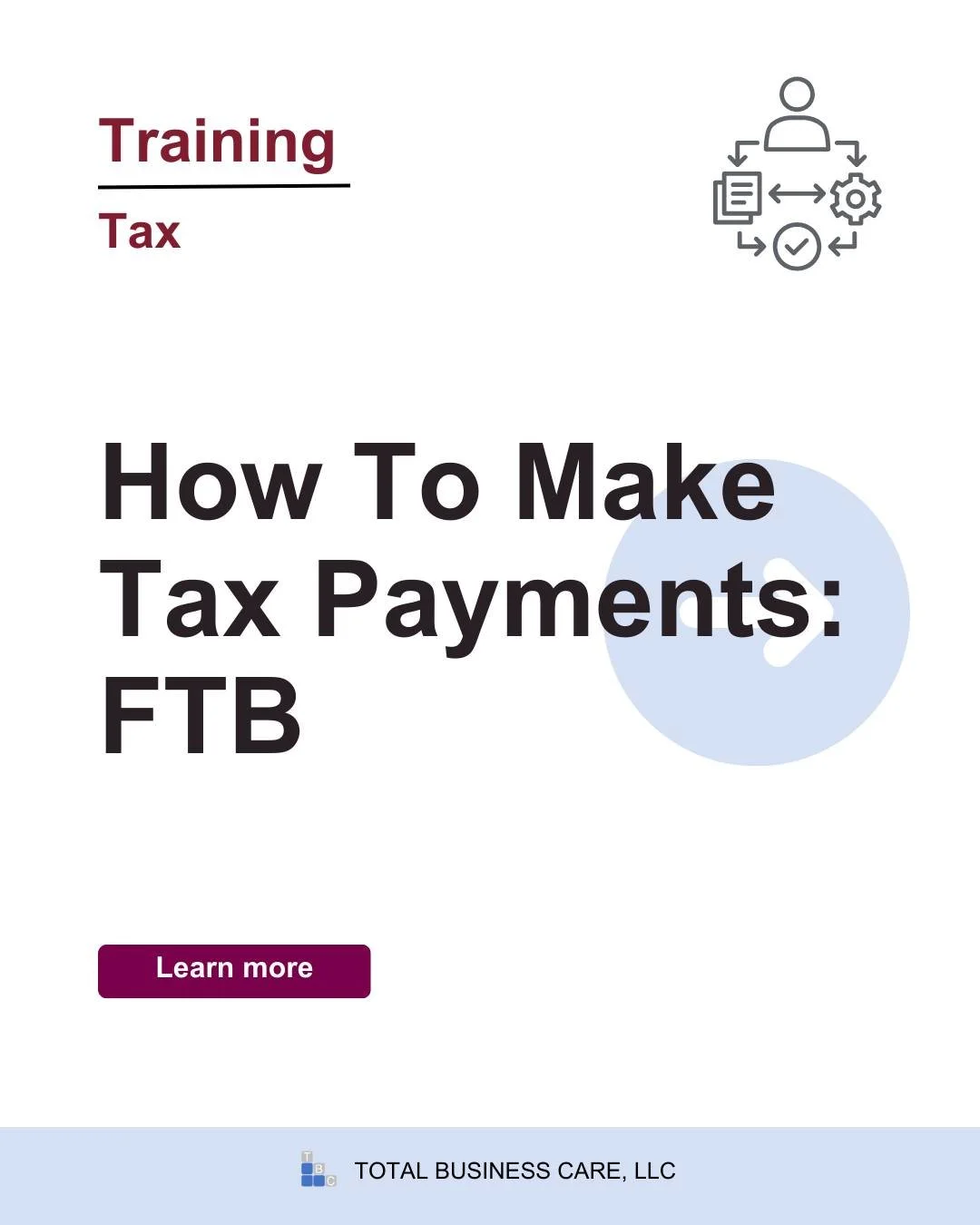 Need to make a tax payment with the Franchise Tax Board? We made a guide that includes procedures to assist you in understanding what options you have to make a tax payment.

🔗 - https://www.totalbizcare.com/blog/2026/3/2/how-to-make-tax-payments-ft