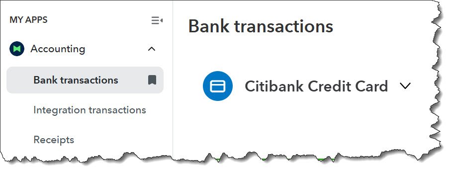 Bank Transactions section in My Apps.