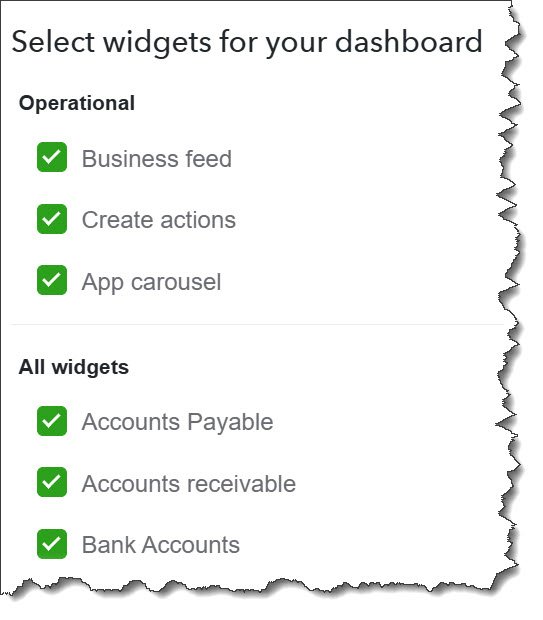 Add or remove widgets.