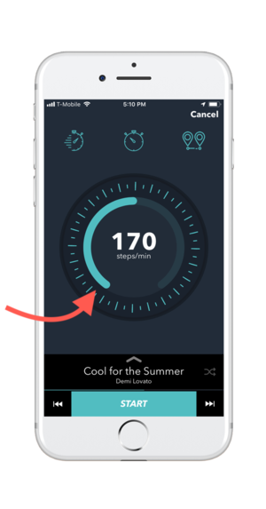 Use Weav Run to adjust the bpm of a song to match the intensity of your run.