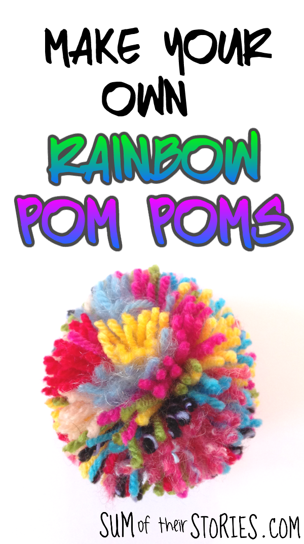 DIY Rainbow pom poms