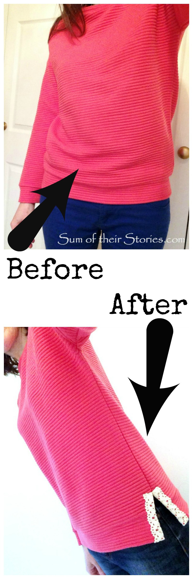 easy fix for a top that is too tight at the hem