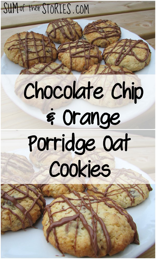 Chocolate Chip, Orange and Porridge Cookies