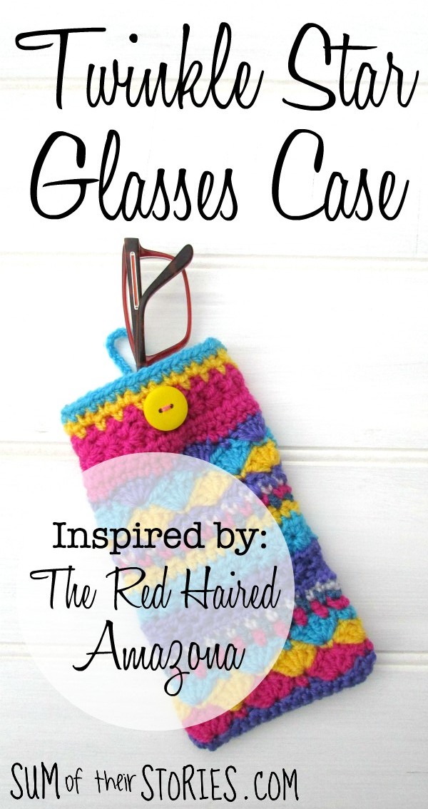 Bright crochet glasses case tutorial