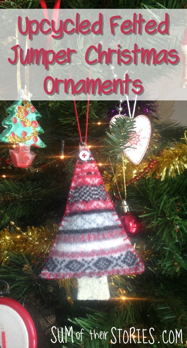 Upcycled Felted Jumper Christmas Decorations — Sum of their ...