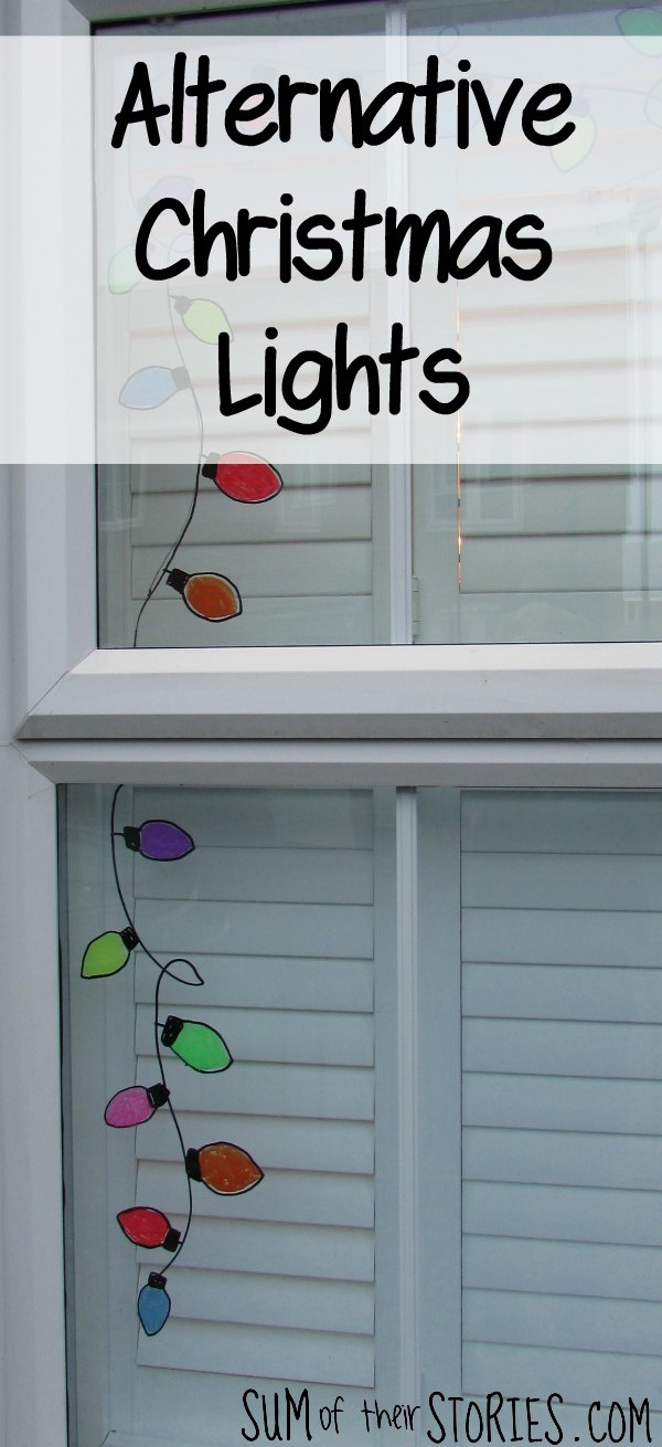 Alternative to Christmas lights window decoration