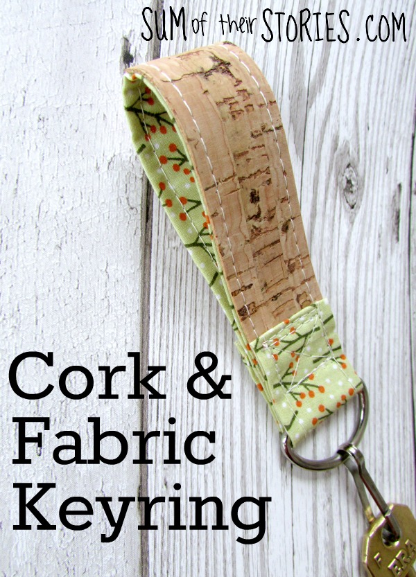 Cork and fabric key ring tutorial