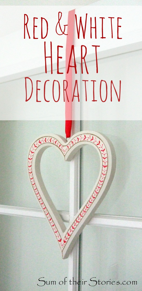 Red and White Heart Decoration