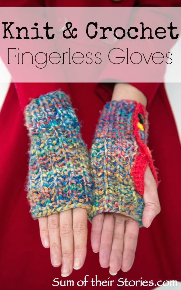 knit and crochet fingerless gloves