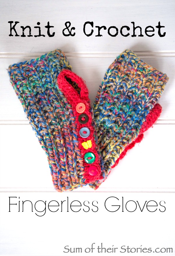 Knit and crochet fingerless gloves