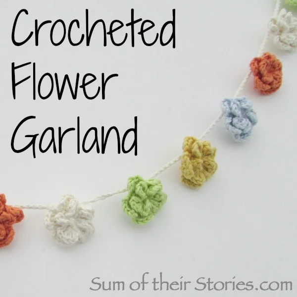 Crocheted Flower Hair Garland With Tassels