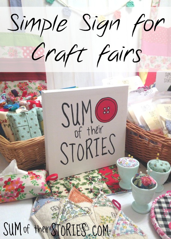 simple sign for craft stalls