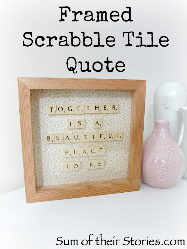 Framed Scrabble Tile Quote