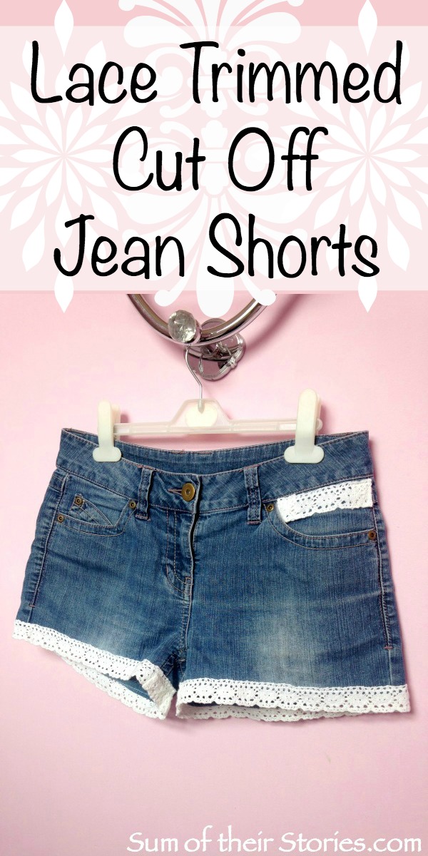 Lace trimmed Cut Iff Jean Shorts