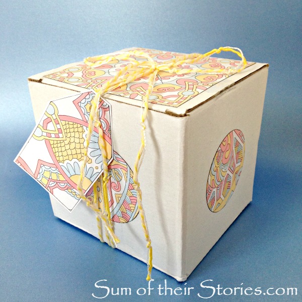 gift wrap from colouring pages
