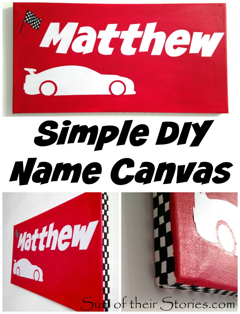 Simple DIY Name Canvas for a nursery or kids bedroom
