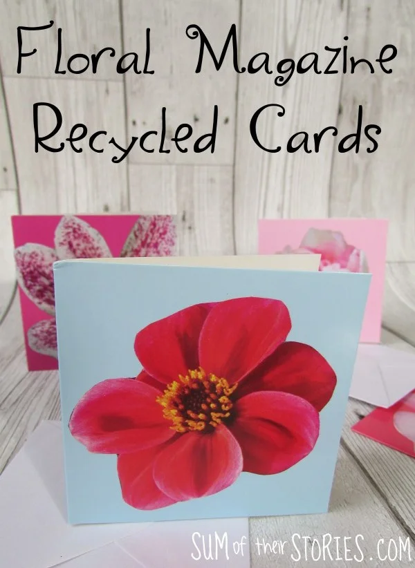 Recycled magazine cards