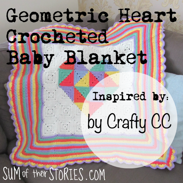 Geometric Heart Baby Blanket inspired by Crafty CC