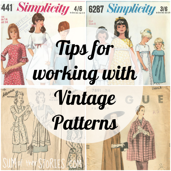Tips for working with vintage sewing patterns