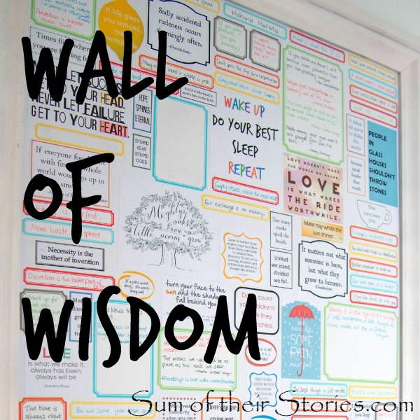 Fun decorating idea a Wall of quotes