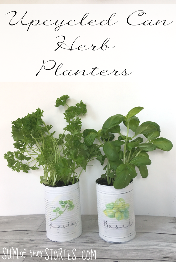 Upcycled Can herb Planters