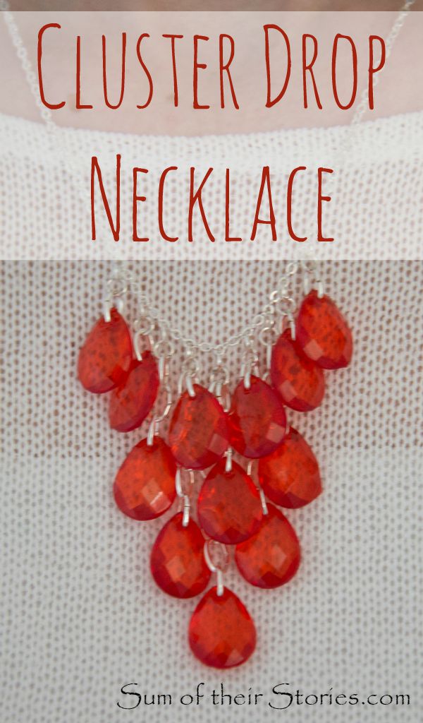 Make your own cluster drop necklace