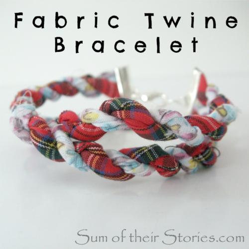 DIY Braided Bracelet From Fabric Scrap Tutorial