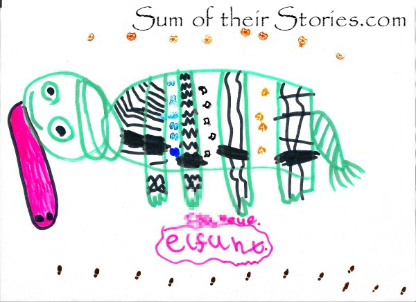 child's drawing of an elephant