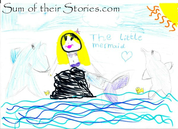 child's drawing of a mermaid