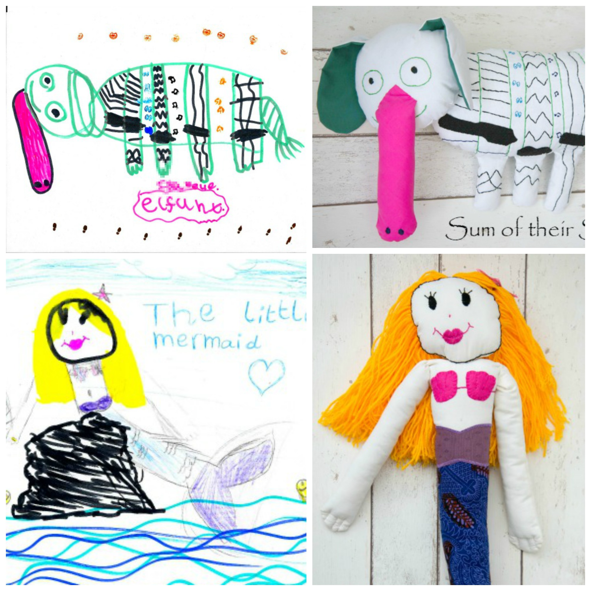 Toys from kids drawings