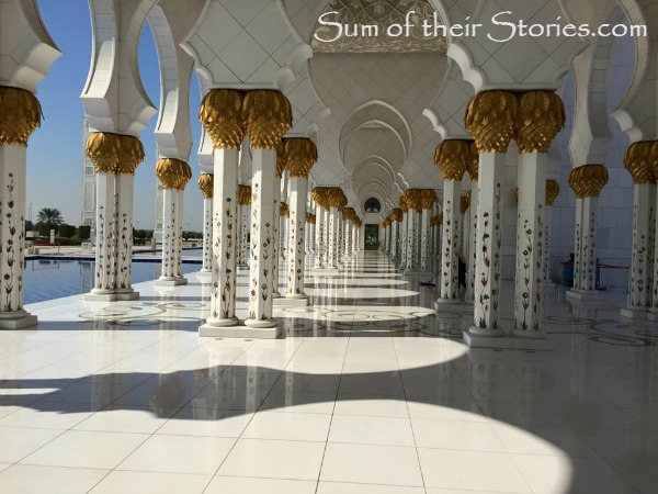 the grand mosque in Abu Dhabi