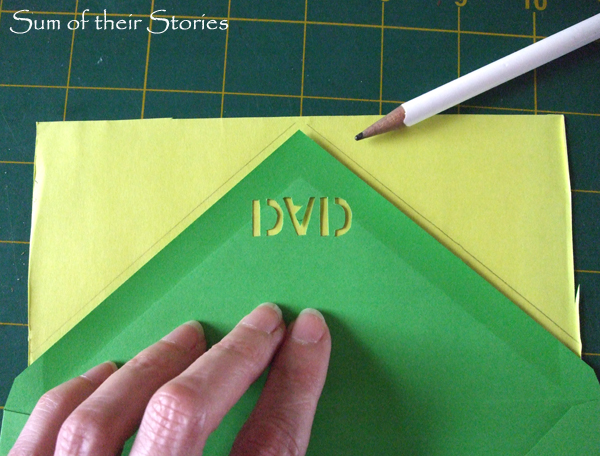 lining a papercut envelope