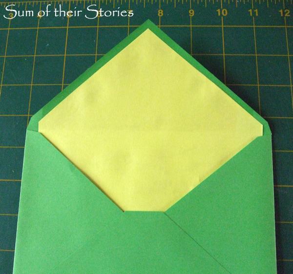 lining an envelope