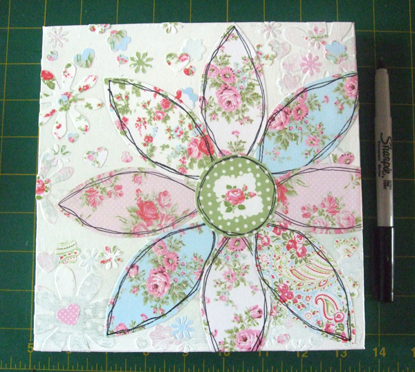 flowery collage canvas