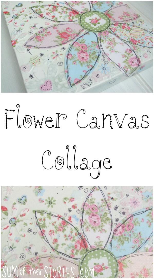 Flower collage canvas tutorial