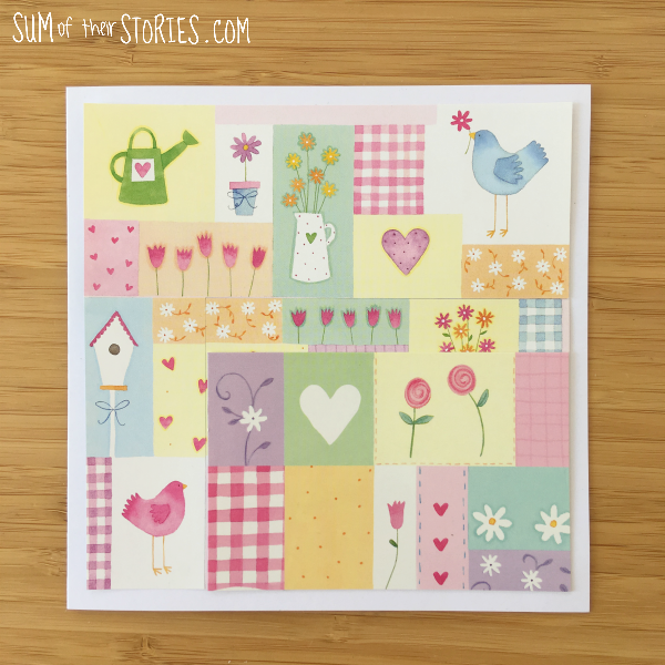 simple card made from an old calender