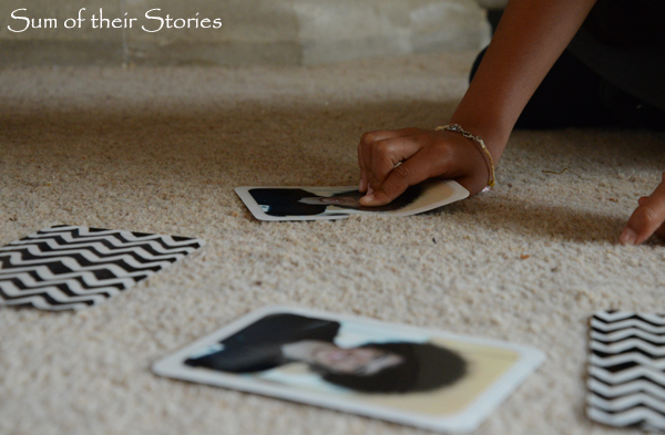 make your own family photo memory game