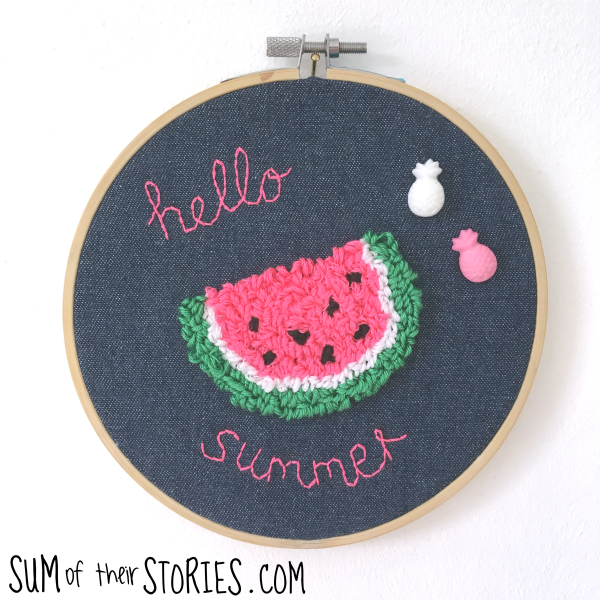 needle punch embroidery watermelon