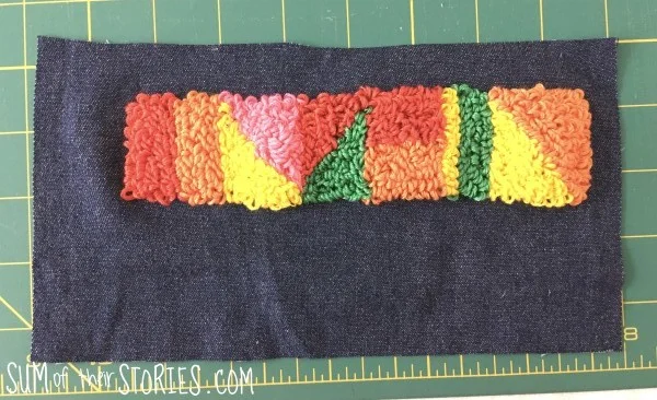 punch needle cuss bracelet