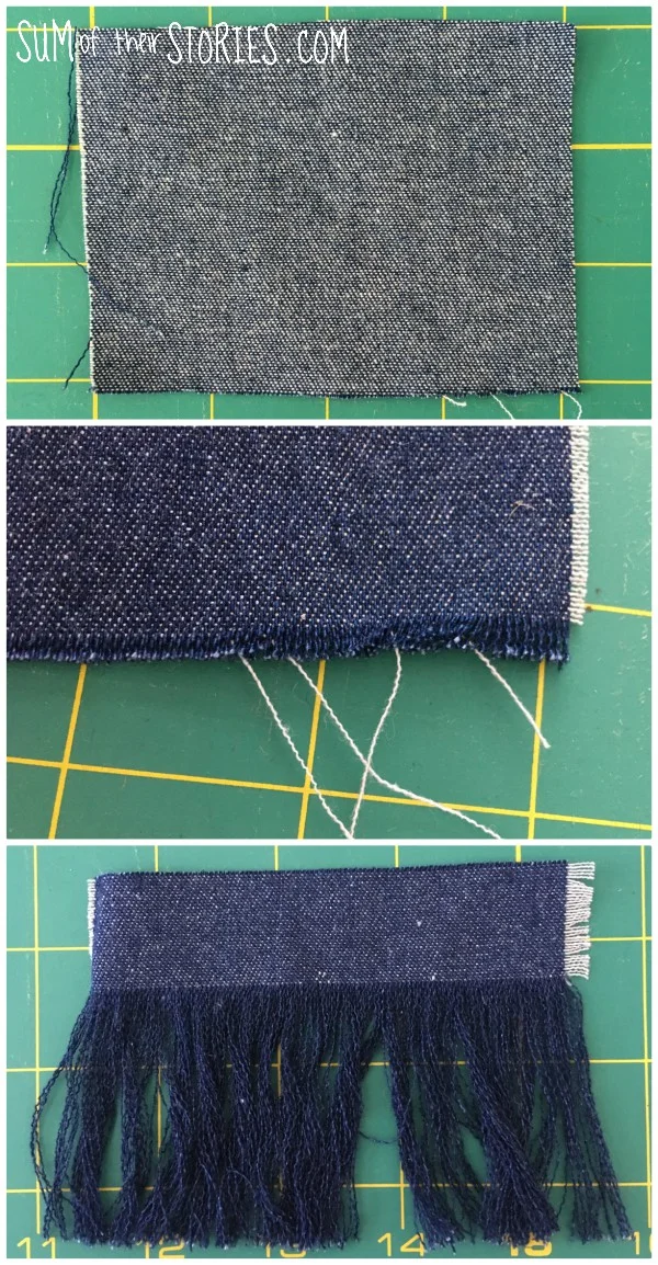 making denim tassels